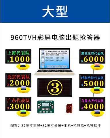 960TVH彩屏电脑出题抢答器